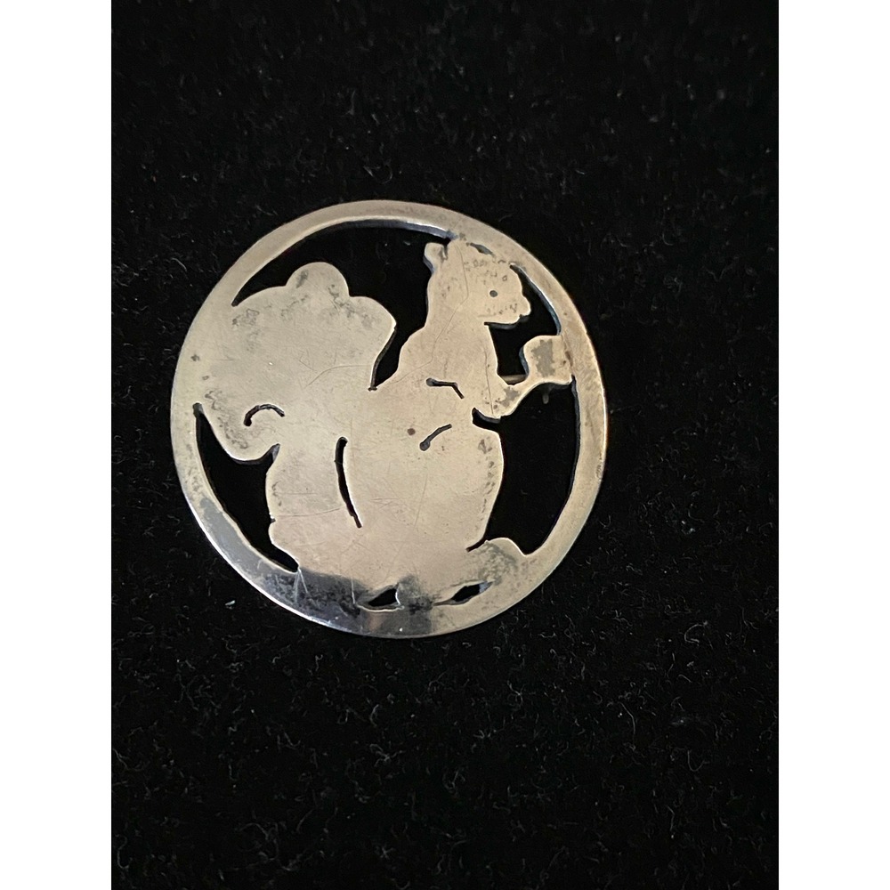Sterling Silver Handmade Squirrel Pin Vintage